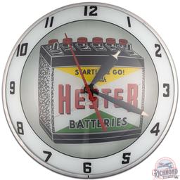 Start & Go! With Hester Batteries 15" Double Bubble Advertising Clock