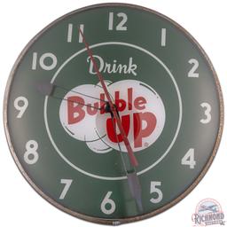 Drink Bubble Up 15" American Time Corp. Advertising Clock w/ Logo