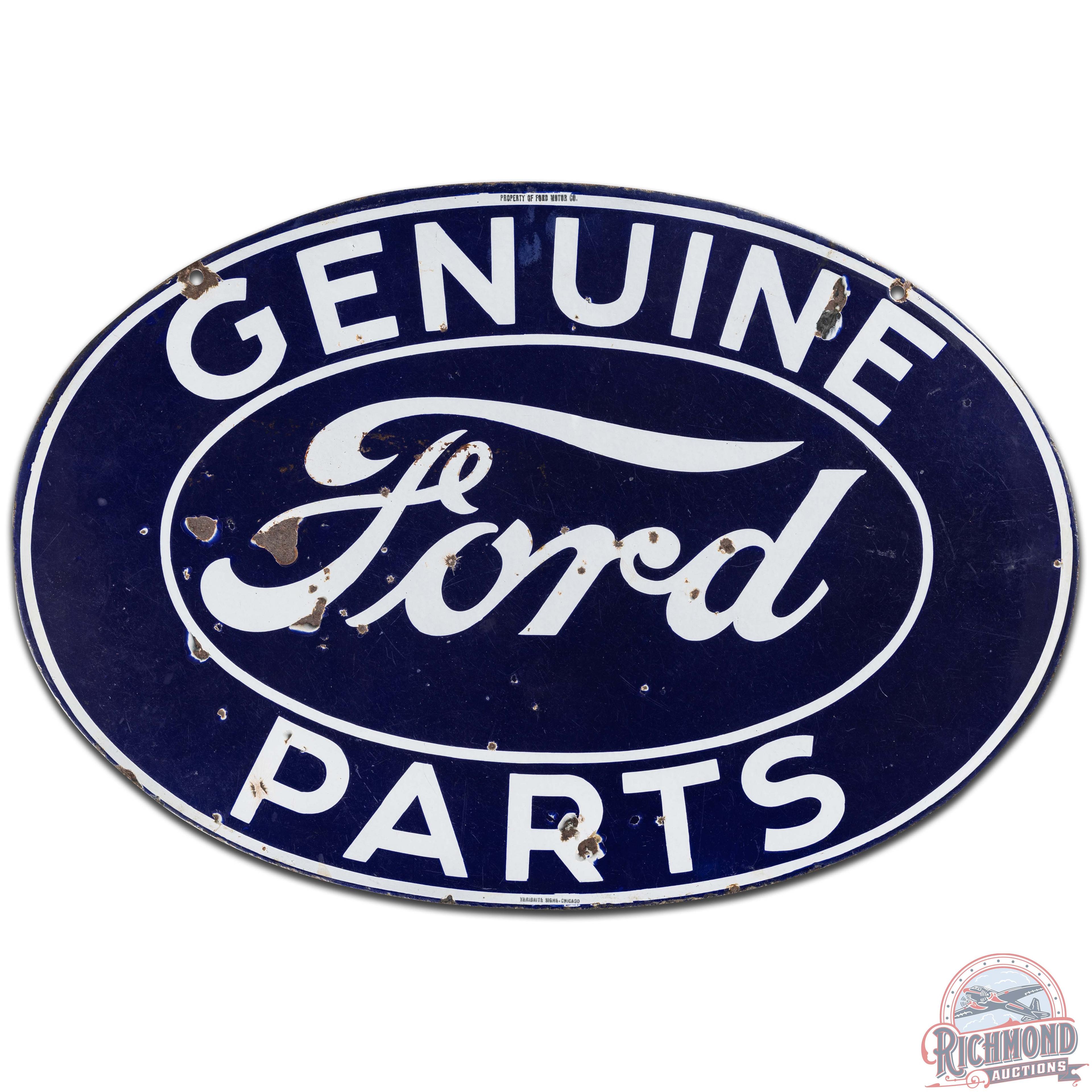 Ford Genuine Parts DS Porcelain Oval Sign
