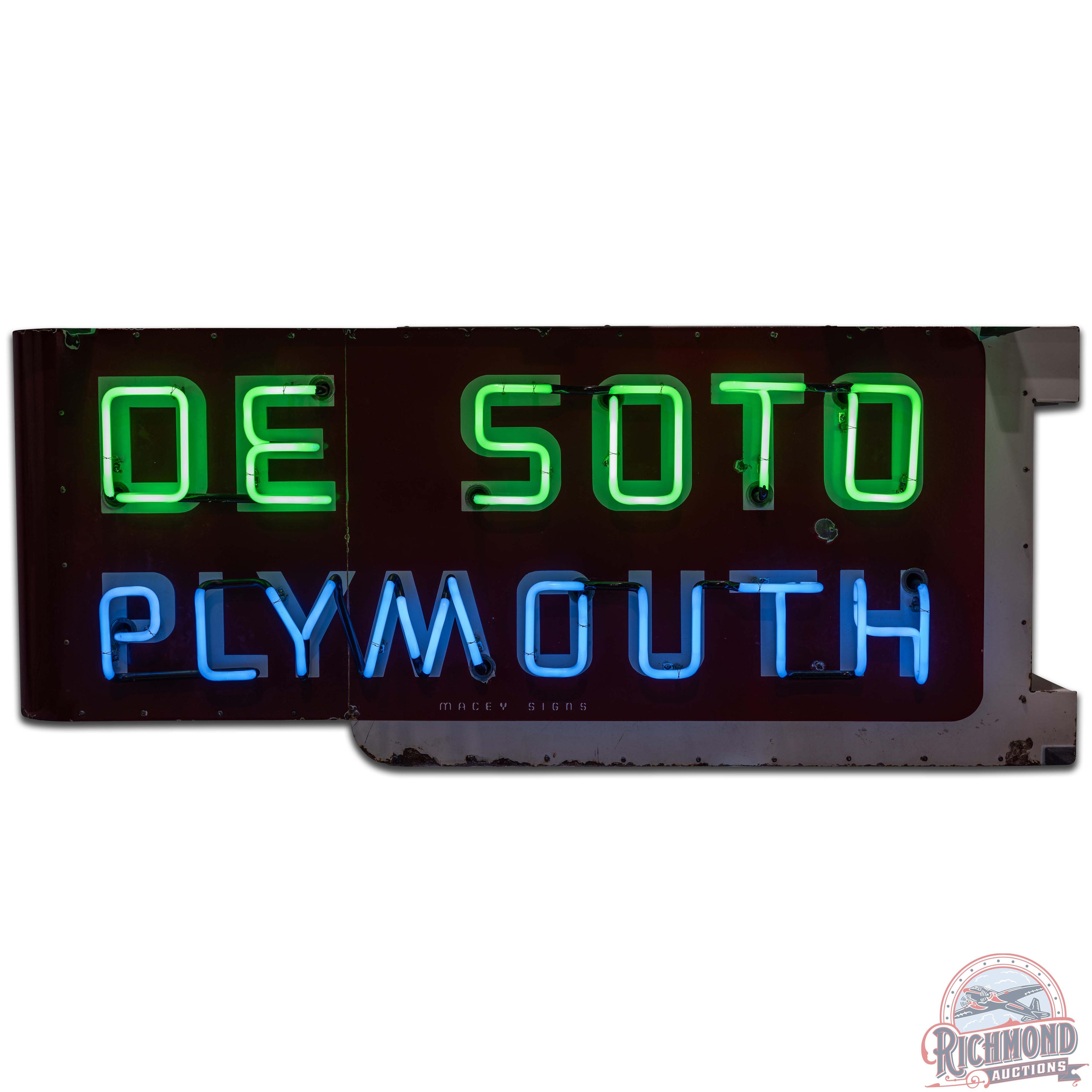 Desoto Plymouth 6' DS Porcelain Neon Sign