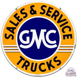 GMC Trucks Sales & Service 42" DS Porcelain Sign