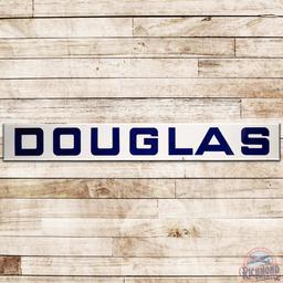 Douglas Gasoline Horizontal SS Porcelain Sign