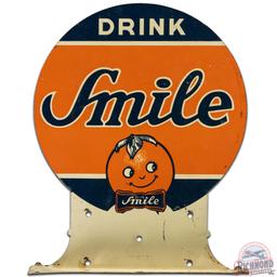 Drink Smile DS Tin Flange Sign w/ Orange Logo