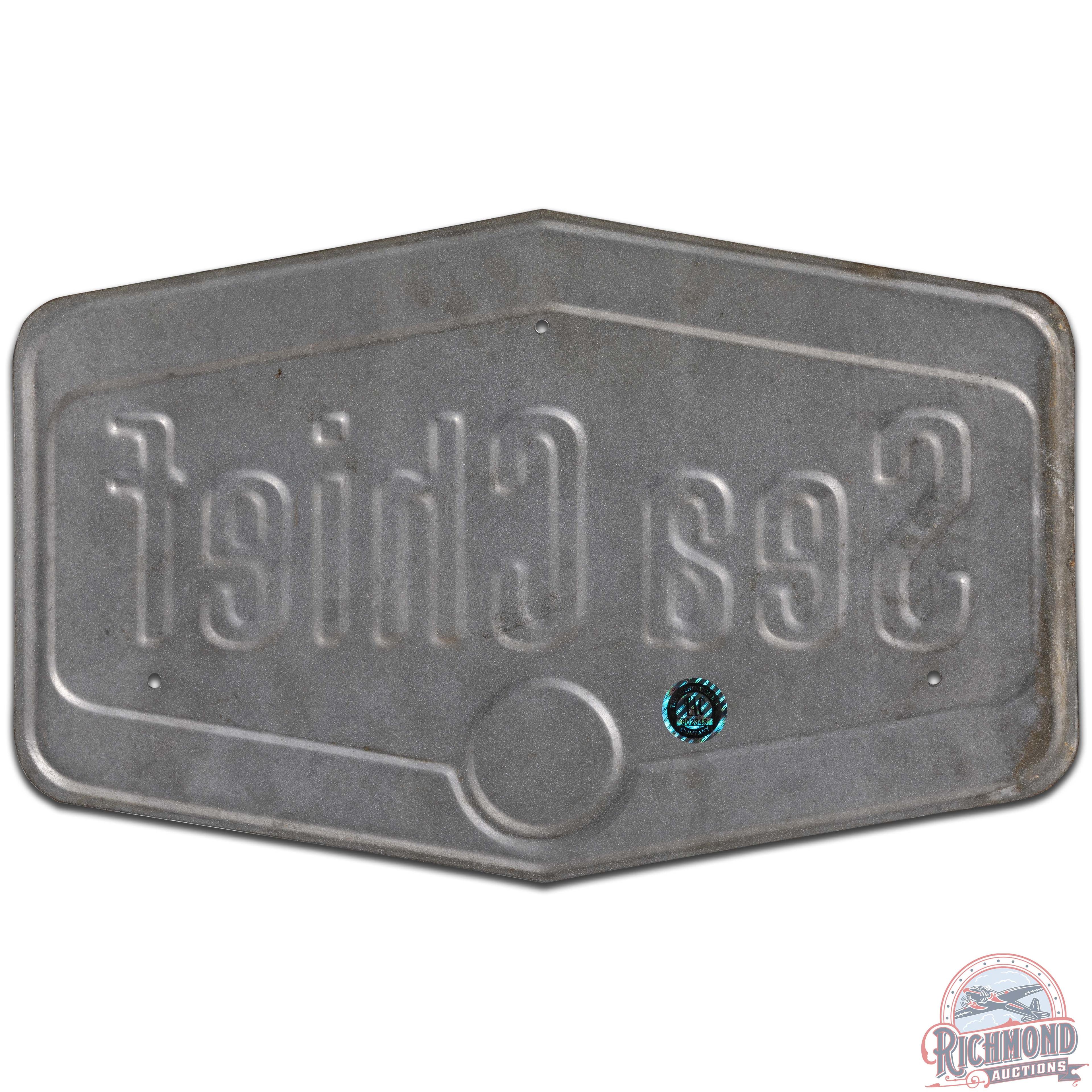 Texaco Sea Chief Embossed SS Tin Gas Pump Plate Sign