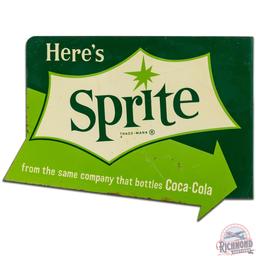 Here's Sprite Die Cut DS Tin Flange Sign w/ Logo