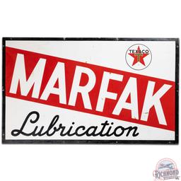 1961 SS Porcelain Marfak Lubrication SS Porcelain Sign w/ Logo