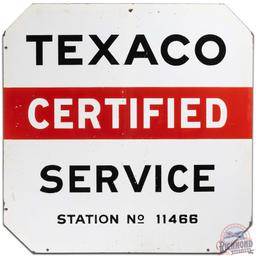 Texaco Certified Service Station DS Porcelain Sign