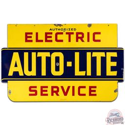 Auto-Lite Electric Service Die Cut DS Porcelain Sign