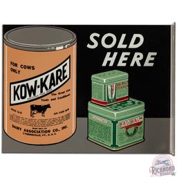 NOS Kow Kare Sold Here DS Tin Flange Sign