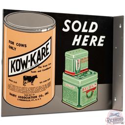 NOS Kow Kare Sold Here DS Tin Flange Sign