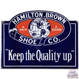 Hamilton Brown Shoe Co. DS Porcelain Flange Sign