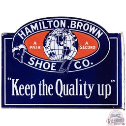 Hamilton Brown Shoe Co. DS Porcelain Flange Sign