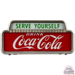 Drink Coca Cola Serve Yourself Lighted Counter Top Display Sign