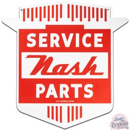 Nash Service Parts 46" Die Cut DS Porcelain Sign