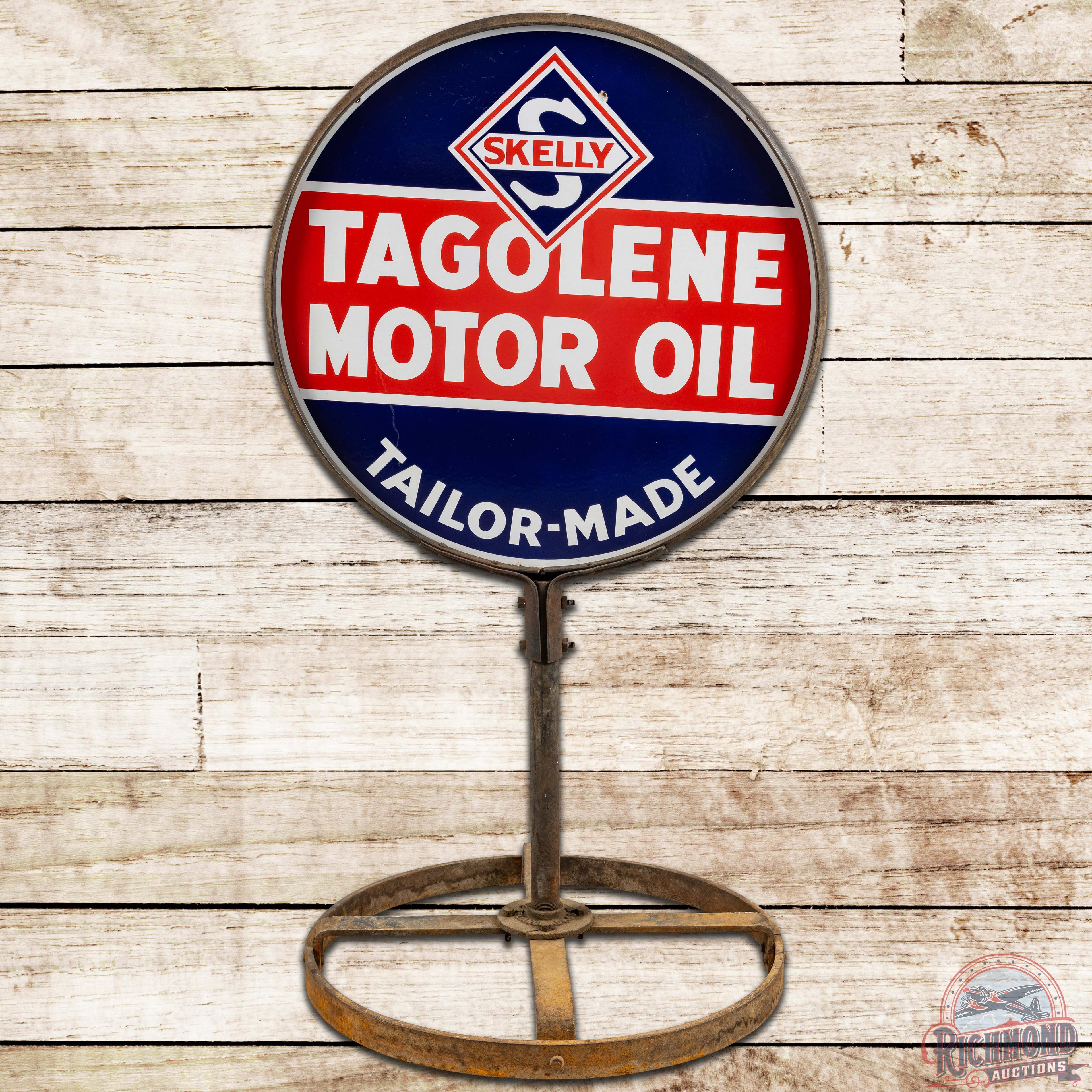 Skelly Tagolene Motor Oil 30" DS Porcelain Curb Sign