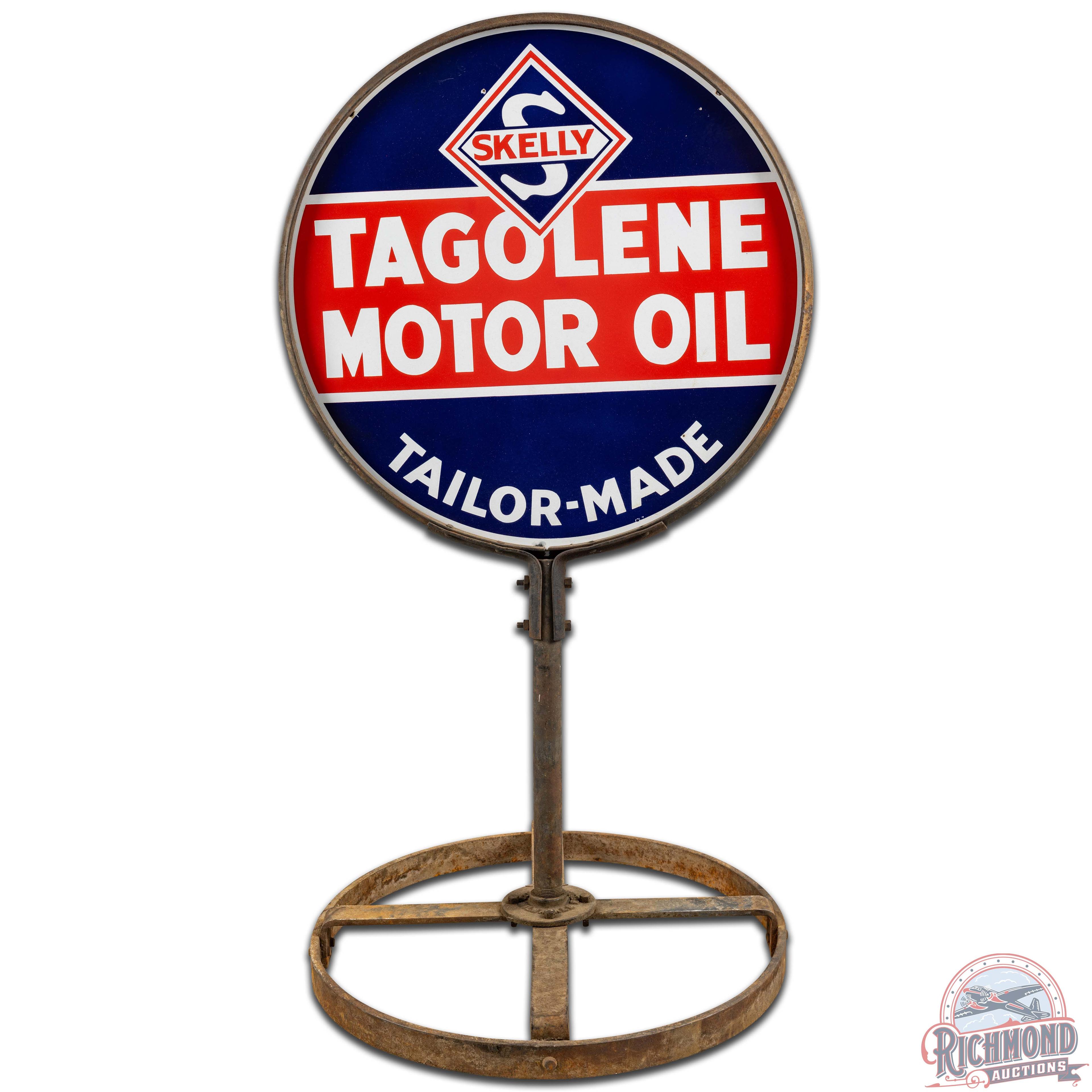 Skelly Tagolene Motor Oil 30" DS Porcelain Curb Sign