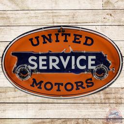 United Motors Service 48" SS Porcelain Neon Sign