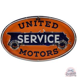 United Motors Service 48" SS Porcelain Neon Sign