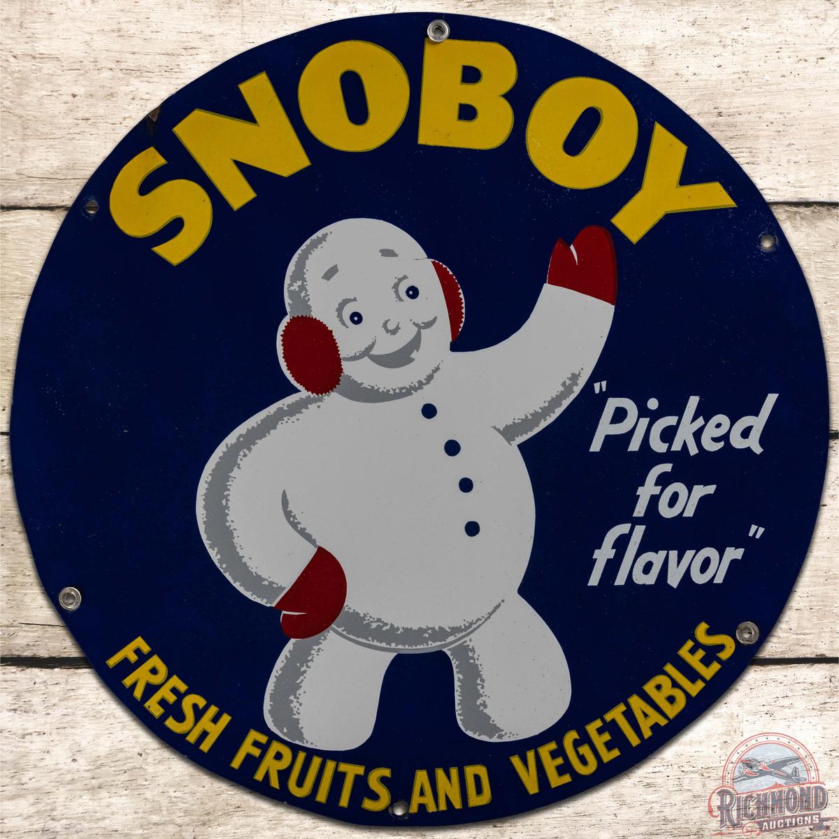 Snoboy "Picked for Flavor" Fresh Fruits and Vegetables 20" SS Tin Sign