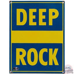 Deep Rock SS Porcelain Gas Pump Plate Sign "Regular"