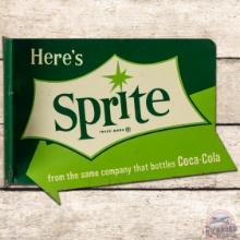 Here's Sprite Die Cut DS Tin Flange Sign w/ Logo