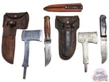 Vintage Jean Case Cut Co and KA-BAR Union Cutlery Hatchet & Knife Combo Sets