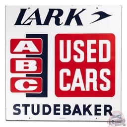 Studebaker Lark ABC Used Cards 42" Double Sided Porcelain Sign