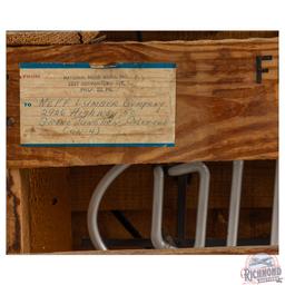NOS Dupont Paints Skeleton Neon Sign w/ Original Wooden Crate