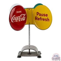 Excellent Coca-Cola Vending Machine Spinner Sign w/ Buttons