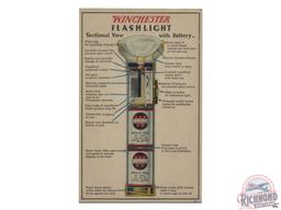 Winchester Flashlight & Stainless Steel Grapefruit Knife Double Sided Display Sign
