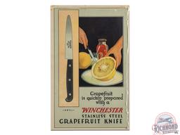 Winchester Flashlight & Stainless Steel Grapefruit Knife Double Sided Display Sign