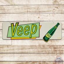 Veep a Product of Coca Cola Single Sided Tin Die Cut Sign w/ Bottle