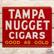 1962 Tampa Nugget Cigars "Good as Gold" Double Sided Tin Flange Sign