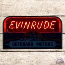 Amazing Evinrude Outboard Motors Reverse Painted Glass Neon Advertising Sign