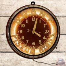 Grant Piston Rings Glo-Dial Neon Advertising Clock