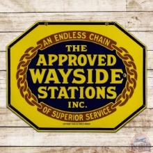 Superb Approved Wayside Stations Inc. Double Sided Porcelain Sign