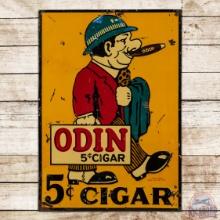 Odin 5 Cents Cigar Emb. Single Sided Tin Sign
