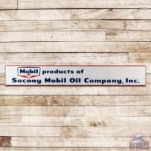Mobil Products Socony Oil Products Inc 12' Single Sided Porcelain Sign w/ Logo