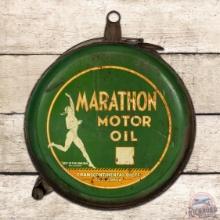 Marathon Motor Oil 5 Gallon Rocker Can w/ "Running Man"