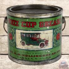Whiz Cup Grease Metal Can w/ Early Automobile