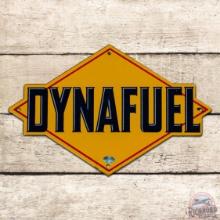 Sunoco Dynafuel Die Cut Single Sided Porcelain Pump Plate Sign