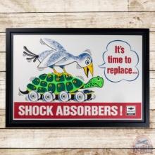 Stunning Chevrolet Service "Time to Replace Shock Absorber's" Framed Dealer Advertising Poster Sign