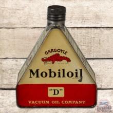 Mobiloil "D" Vacuum Oil Company 1 Liter Metal Can w/ Gargoyle