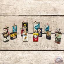 Group of 14 Whiz Metal Oil Cans Handy Oilers Old Faithful Ideal Hollingshead & More
