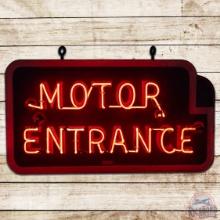 Motor Entrance Double Sided Tin Neon Sign