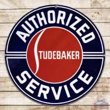 Studebaker Authorized Service 42" Double Sided Porcelain Sign