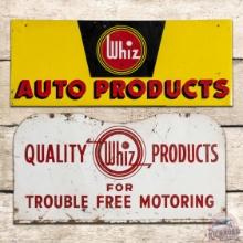 Group of Two Whiz Automotive Products Single Sided Tin Signs
