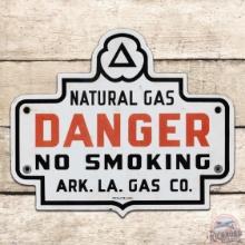 Excellent Cities Service Ark. LA. Gas Co. Danger No Smoking Single Sided Porcelain Sign w/ Logo