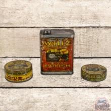 Group of 3 Whiz Automotive Polish Cans