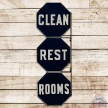 Clean Rest Rooms Multi-Piece DS Porcelain Flange Sign
